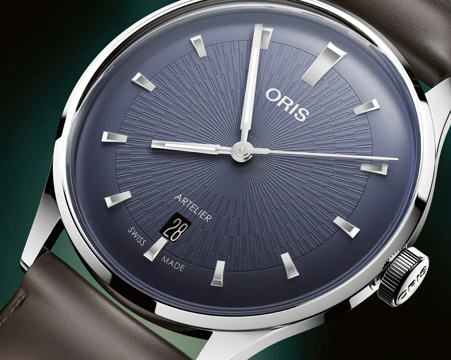 ORIS Artelier Date 2026 เรียบหรูอย่างโดดเด่น นาฬิกา-ORIS-Artelier-Date-2026-หน้าปัดสีน้ำเงิน