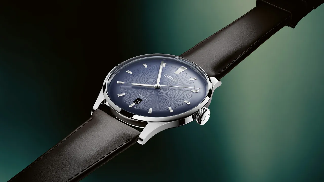 ORIS Artelier Date 2026 เรียบหรูอย่างโดดเด่น นาฬิกา-ORIS-Artelier-Date-2026-หน้าปัดสีน้ำเงิน-สายหนัง