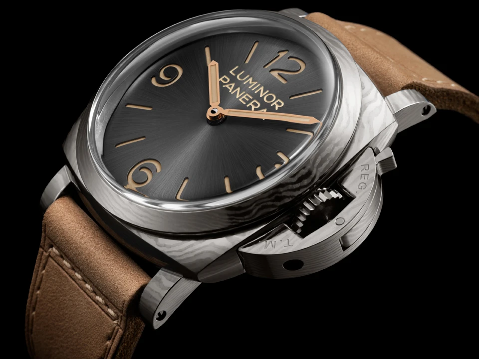 Panerai Luminor PAM01629 Forged Titanium ตัวเรือนไทเทเนียมลายคลื่น