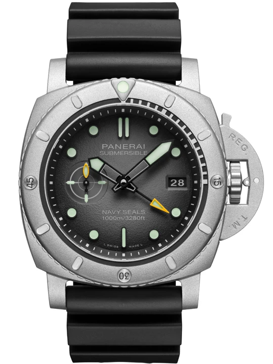 นาฬิกา Panerai Submersible Navy SEALs Afniotech™ PAM01089 หน้าปัดสีแอนทราไซต์