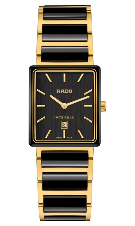 นาฬิกา Rado Integral 40-Year Anniversary Edition ตัวเรือนไฮเทคเซรามิกสีดำตัดสเตนเลสสตีลสีทอง
