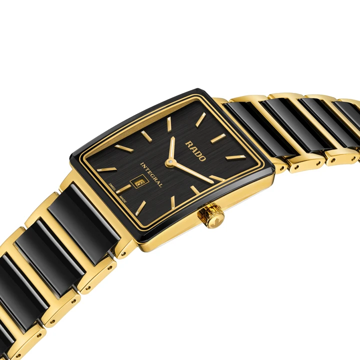 เม็ดมะยม นาฬิกา Rado Integral 40-Year Anniversary Edition ตัวเรือนไฮเทคเซรามิกสีดำตัดสเตนเลสสตีลสีทอง