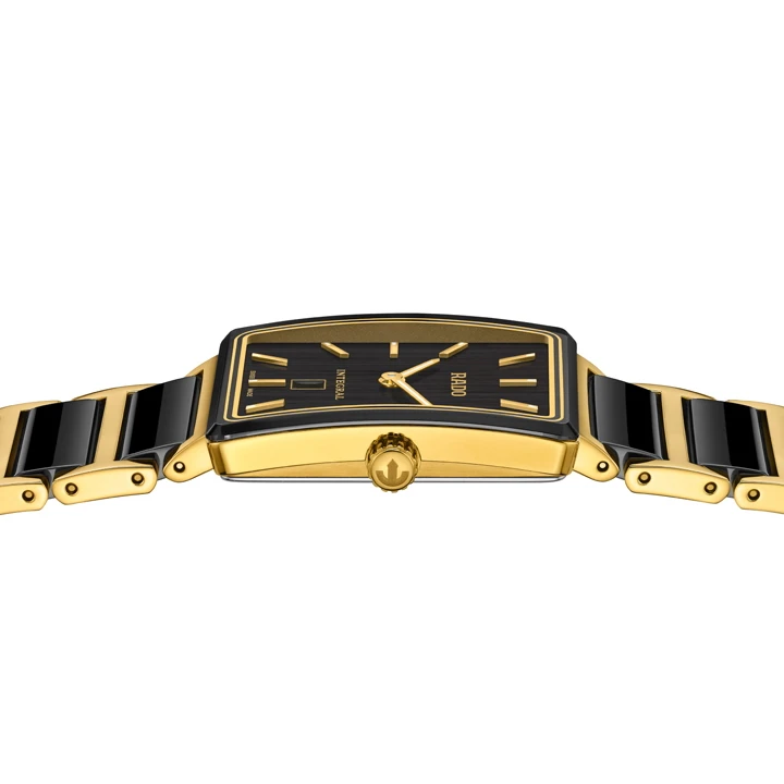 เม็ดมะยม นาฬิกา Rado Integral 40-Year Anniversary Edition ตัวเรือนไฮเทคเซรามิกสีดำตัดสเตนเลสสตีลสีทอง