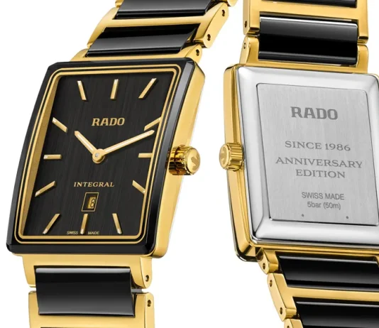 นาฬิกา Rado Integral 40-Year Anniversary Edition ตัวเรือนไฮเทคเซรามิกสีดำตัดสเตนเลสสตีลสีทอง