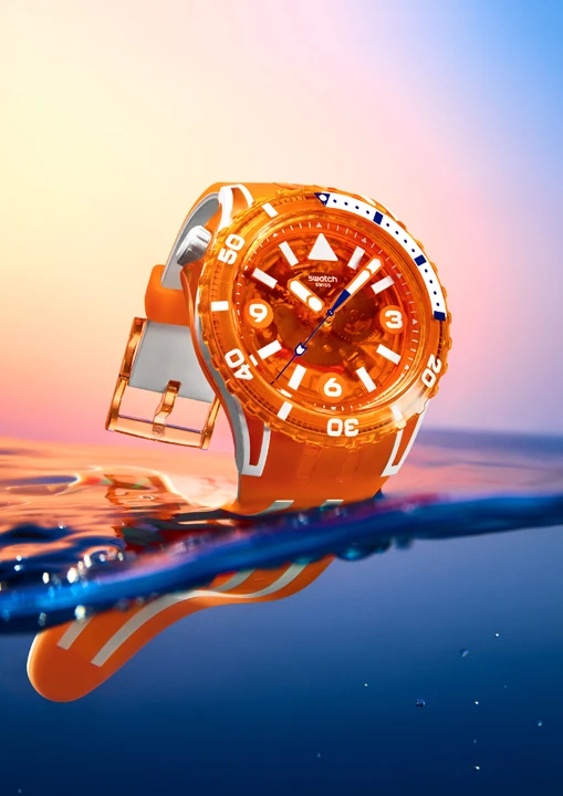 นาฬิกา Swatch SCUBAQUA รุ่นสีโซลาร์ออเรนจ์