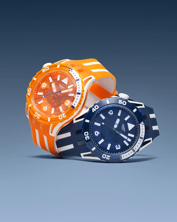 นาฬิกา Swatch SCUBAQUA รุ่นสี Midnight Blue (มิดไนท์บลู) – Solar Orange (โซลาร์ออเรนจ์)