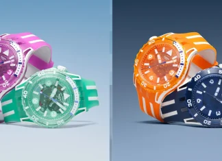 นาฬิกา Swatch SCUBAQUA สีอควากรีน มิดไนท์บลู อิเลกทริกฟิวเซีย และโซลาร์ออเรนจ์