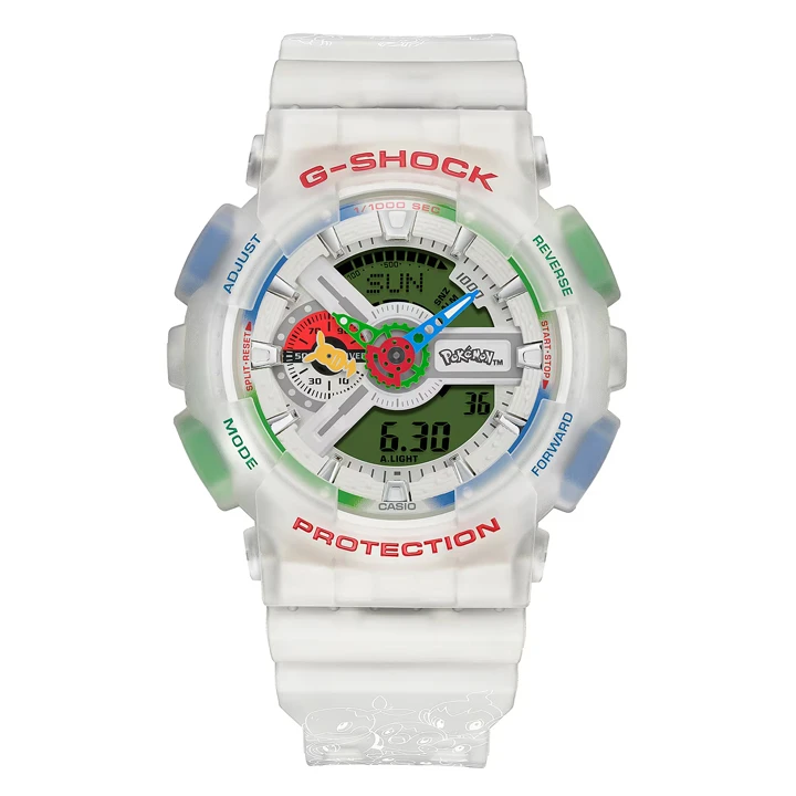 นาฬิกา Casio G-SHOCK x Pokémon รุ่น GA-110PKM-7A ตัวเรือนใสลาย Pikachu ฉลองครบรอบ 30 ปี โปเกมอน