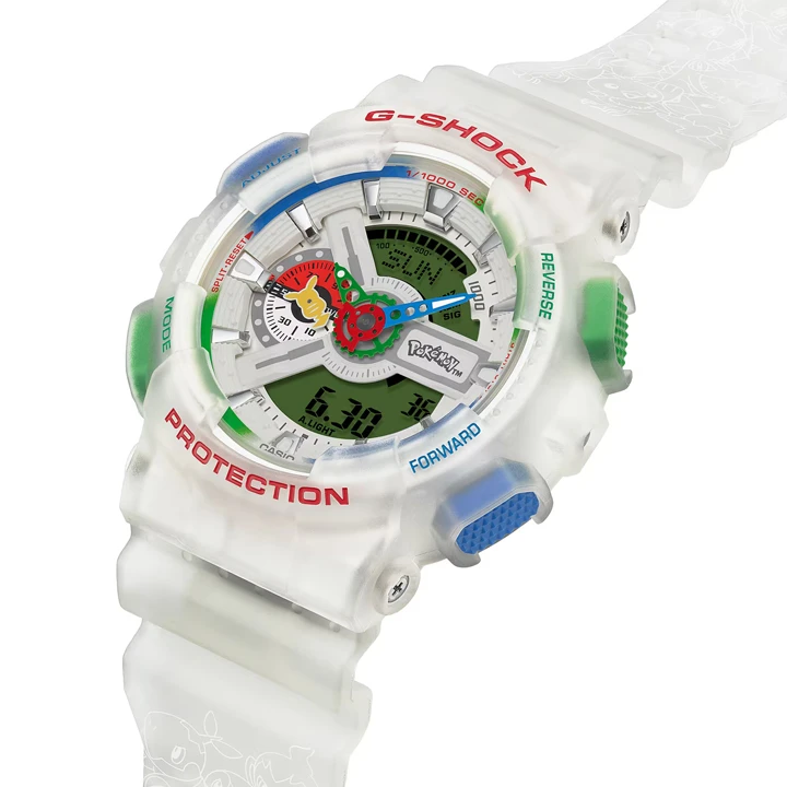 นาฬิกา Casio G-SHOCK x Pokémon รุ่น GA-110PKM-7A ตัวเรือนใสลาย Pikachu ฉลองครบรอบ 30 ปี โปเกมอน