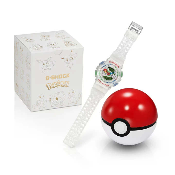 นาฬิกา Casio G-SHOCK x Pokémon รุ่น GA-110PKM-7A ตัวเรือนใสลาย Pikachu ฉลองครบรอบ 30 ปี โปเกมอน