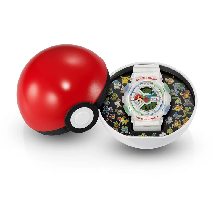 นาฬิกา Casio G-SHOCK x Pokémon รุ่น GA-110PKM-7A ตัวเรือนใสลาย Pikachu ฉลองครบรอบ 30 ปี โปเกมอน