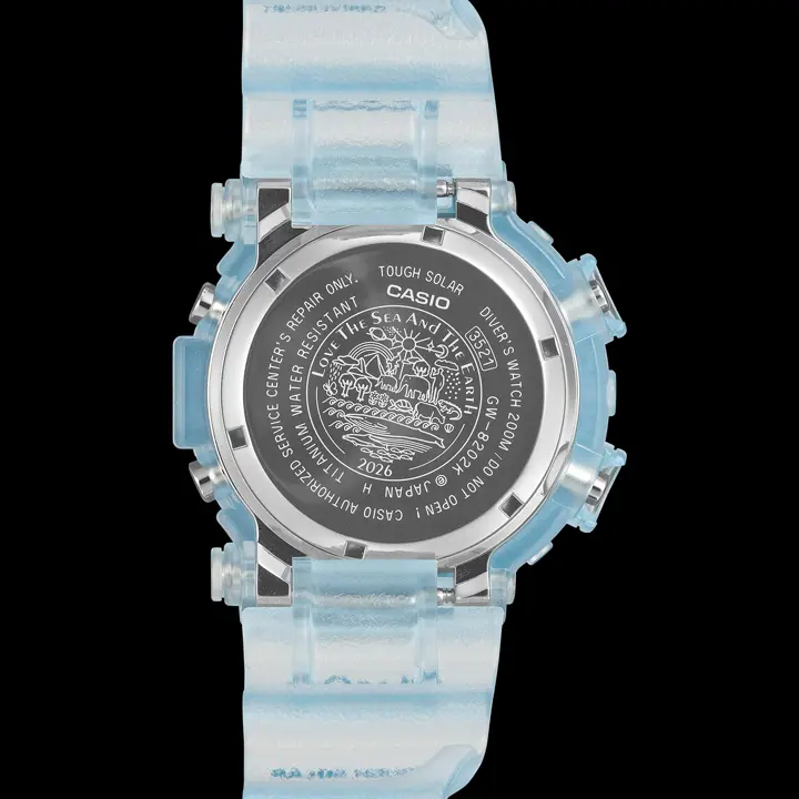 นาฬิกา Casio G-SHOCK Love The Sea And The Earth 2026 ทั้ง 3 รุ่น ตัวเรือนสีน้ำเงินโปร่งแสงไล่เฉดสี