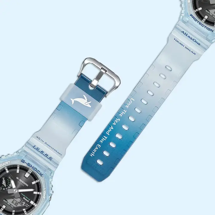 นาฬิกา Casio G-SHOCK Love The Sea And The Earth 2026 ทั้ง 3 รุ่น ตัวเรือนสีน้ำเงินโปร่งแสงไล่เฉดสี