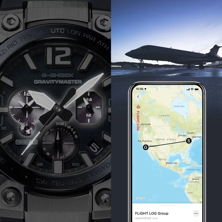 Casio G-SHOCK Gravitymaster GWR-B3000 พลังเหนือเสียงเพื่อนักบิน การเชื่อมต่อ App นาฬิกา Casio G-SHOCK Gravitymaster GWR-B3000 ดีไซน์หน้าปัดอนาล็อก