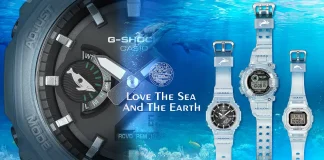 นาฬิกา Casio G-SHOCK Love The Sea And The Earth 2026 ทั้ง 3 รุ่น ตัวเรือนสีน้ำเงินโปร่งแสงไล่เฉดสี