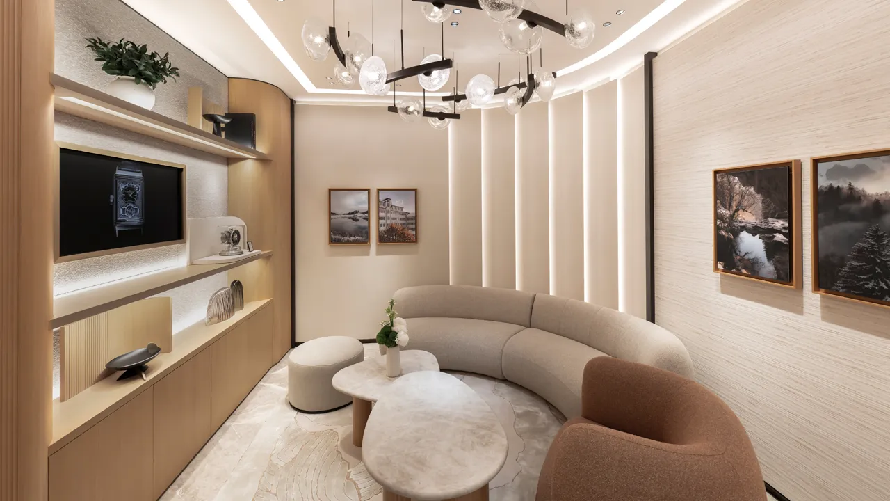 Calibre Wall จัดแสดงชิ้นส่วนกลไกนาฬิกาภายในบูติก Jaeger-LeCoultre