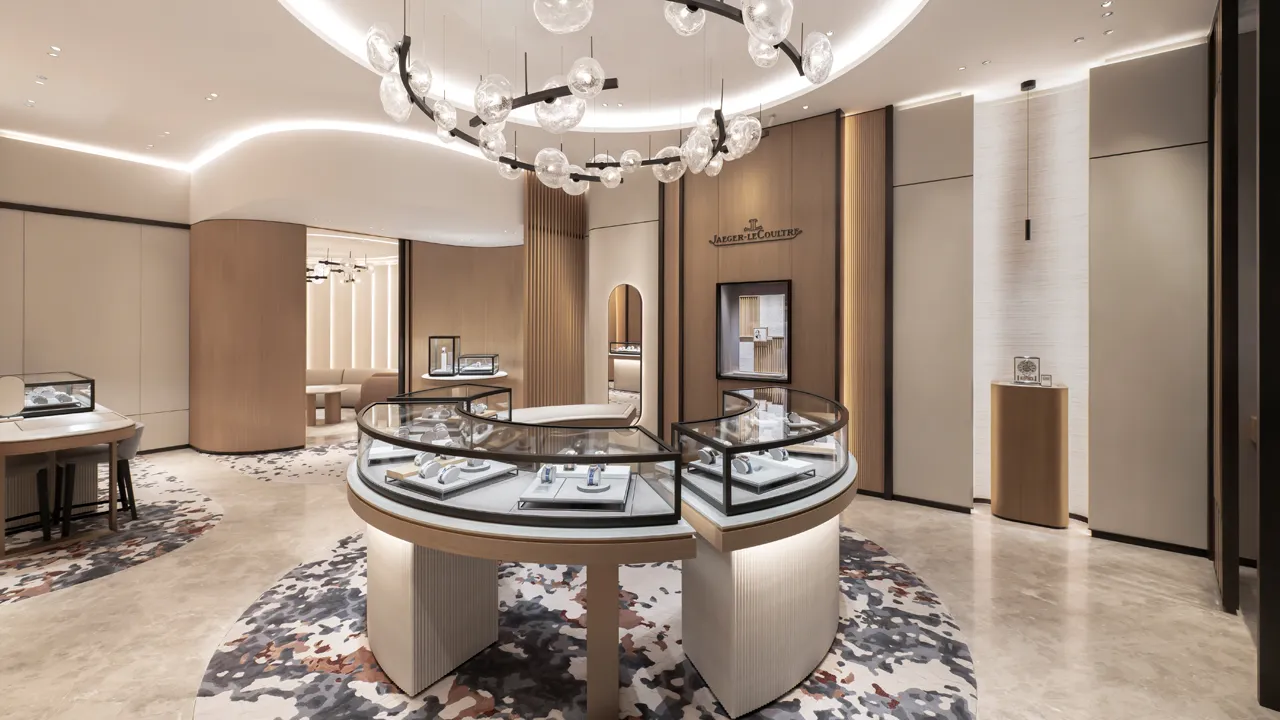Calibre Wall จัดแสดงชิ้นส่วนกลไกนาฬิกาภายในบูติก Jaeger-LeCoultre