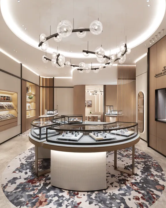 Calibre Wall จัดแสดงชิ้นส่วนกลไกนาฬิกาภายในบูติก Jaeger-LeCoultre