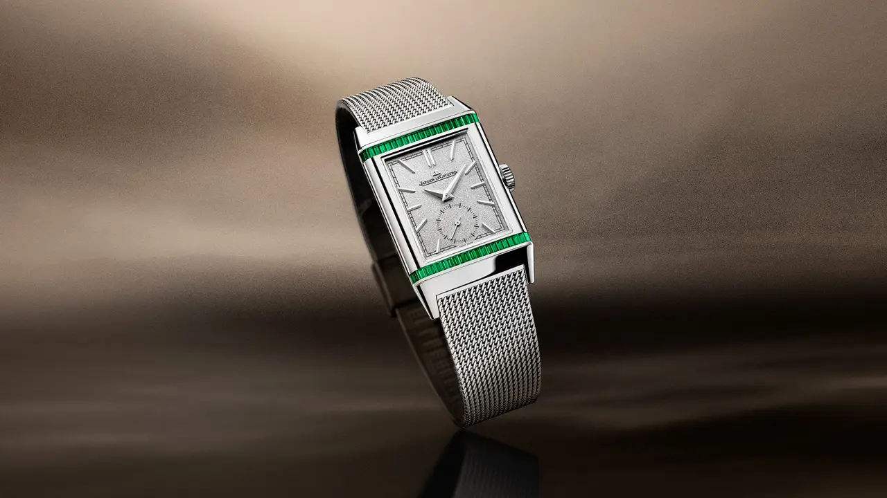 นาฬิกา Jaeger-LeCoultre Reverso Tribute Monoface Or Deco Cocktail ประดับอัญมณีทรง Baguette