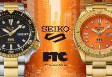 Seiko 5 Sports FTC Limited Edition ฉลองครบ 40 ปีแบรนด์สตรีทแวร์ชื่อดัง นาฬิกา Seiko 5 Sports FTC Limited Edition รหัส HDB011 และ HDB012 ฉลอง 40 ปีแบรนด์สตรีทแวร์