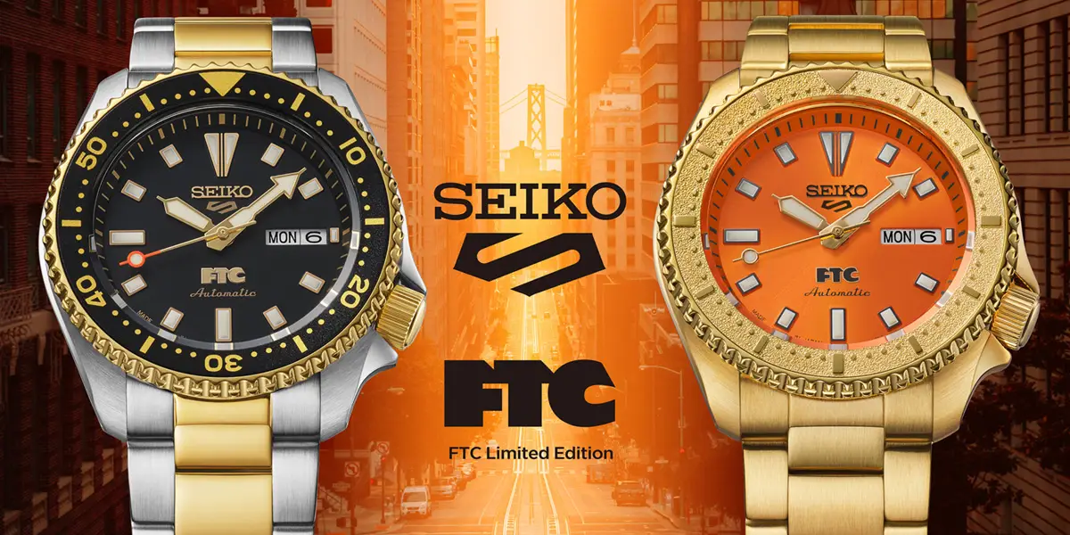 นาฬิกา Seiko 5 Sports FTC Limited Edition รหัส HDB011 และ HDB012 ฉลอง 40 ปีแบรนด์สตรีทแวร์