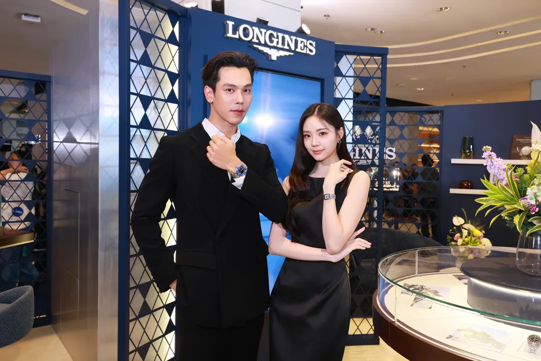 Longines เปิด Pop-up Store ที่ Central World ตรี-ภรภัทร ศรีขจรเดชา, เอินเอิน-ฟาติมา เดชะวลีกุล, โอม-สาริศ ทินราช และ เฟิร์ส-ฉลองรัฐ นอบสำโรง Longines Pop-up Store ที่ Central World