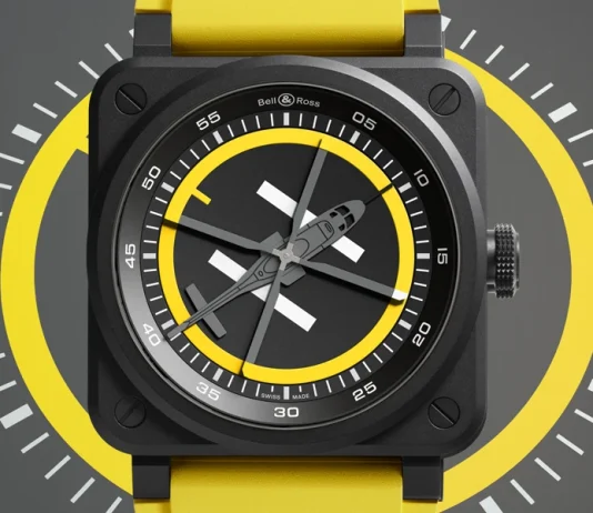 นาฬิกา Bell & Ross BR-03 Helipad ตัวเรือนเซรามิกสีดำขนาด 41 มิลลิเมตร พร้อมหน้าปัดลานจอดเฮลิคอปเตอร์