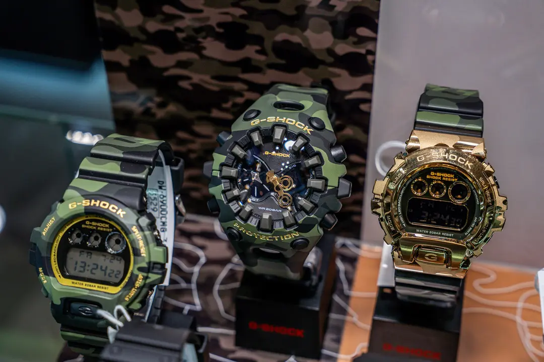 นาฬิกา G-SHOCK BOLD CAMO SERIES ลายพรางสีเขียวทหารผสานหน้าปัดสีทอง