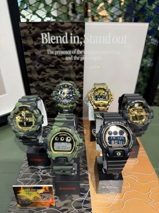 นาฬิกา G-SHOCK BOLD CAMO SERIES ลายพรางสีเขียวทหารผสานหน้าปัดสีทอง