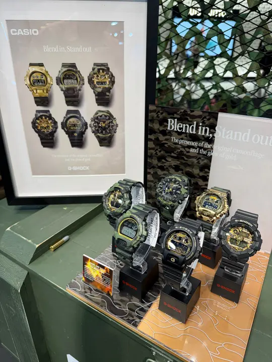 นาฬิกา G-SHOCK BOLD CAMO SERIES ลายพรางสีเขียวทหารผสานหน้าปัดสีทอง