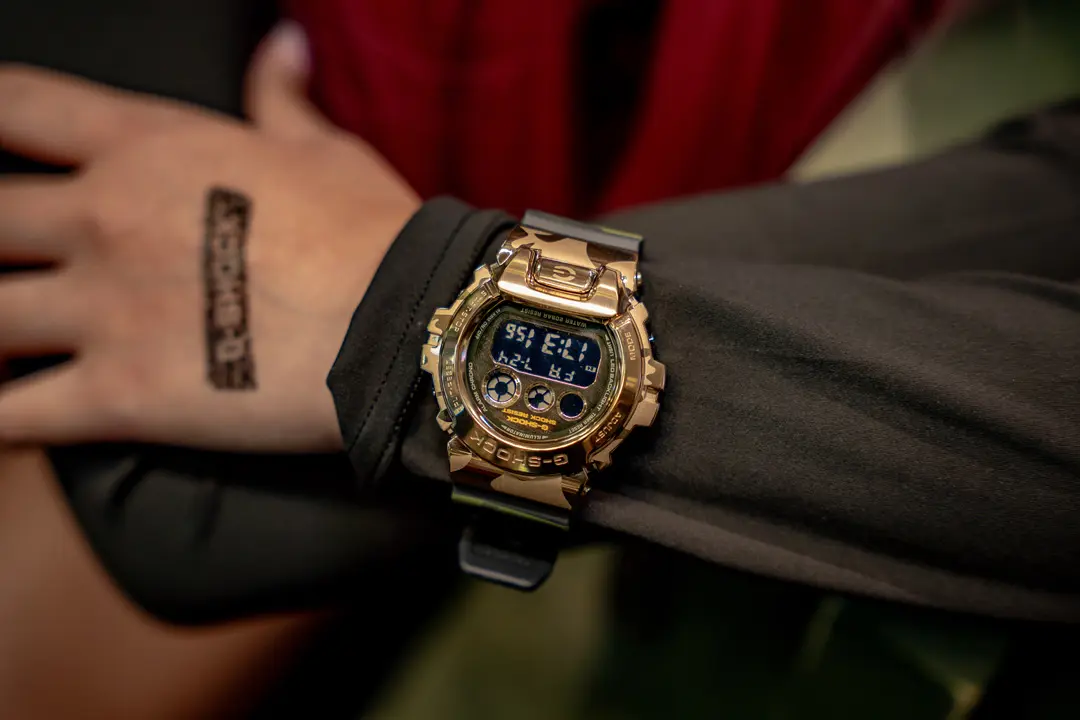 นาฬิกา G-SHOCK BOLD CAMO SERIES ลายพรางสีเขียวทหารผสานหน้าปัดสีทอง