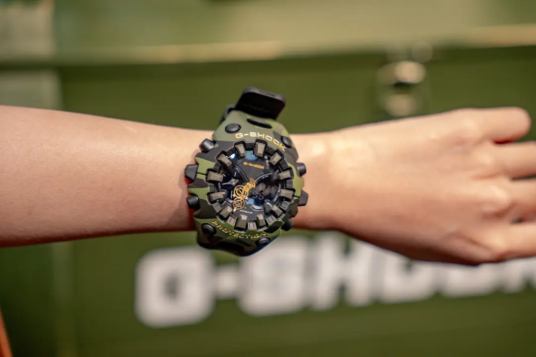 นาฬิกา G-SHOCK BOLD CAMO SERIES ลายพรางสีเขียวทหารผสานหน้าปัดสีทอง