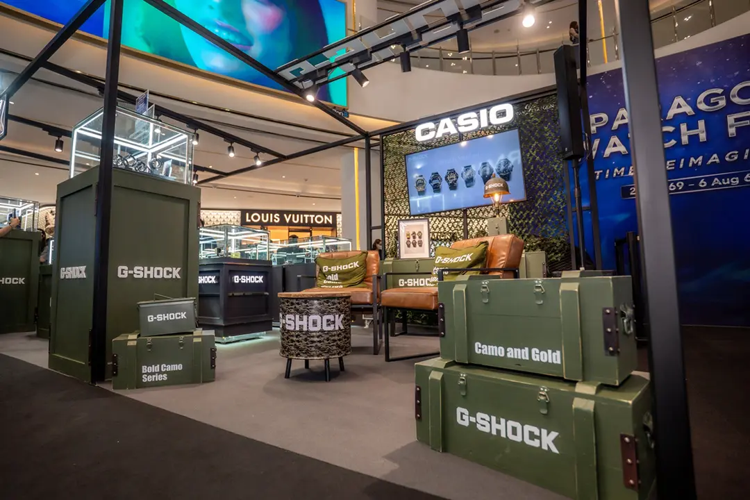 นาฬิกา G-SHOCK BOLD CAMO SERIES ลายพรางสีเขียวทหารผสานหน้าปัดสีทอง