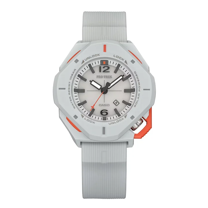 Casio Protrek PRJ-01AE-7 สีขาว สาย Biomass Plastic รักษ์โลก