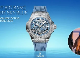 นาฬิกา Hublot Big Bang Sapphire Sky Blue ตัวเรือนแซฟไฟร์สีฟ้าโปร่งใส หน้าปัด Skeleton
