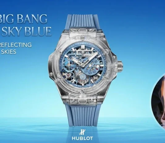 นาฬิกา Hublot Big Bang Sapphire Sky Blue ตัวเรือนแซฟไฟร์สีฟ้าโปร่งใส หน้าปัด Skeleton