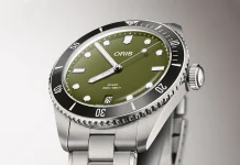 นาฬิกา ORIS Divers Date Green Olive Dial ขนาด 39 มิลลิเมตร หน้าปัดสีเขียวทหารพร้อมขอบเซรามิกสีดำ