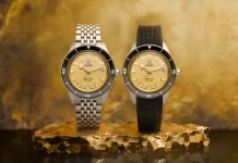 Rado Captain Cook 39mm. เผยโฉมหน้าปัดสีใหม่ นาฬิกา Rado Captain Cook 39mm หน้าปัดสีทอง Grained ขอบเซรามิกสีดำ สายสตีล Ref. R32223258