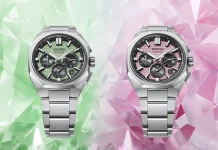 Seiko Astron GPS Solar Dual-Time Chronograph Limited Edition รุ่น HAB005J สีเขียว และ HAB006J สีชมพู
