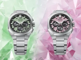 Seiko Astron GPS Solar Dual-Time Chronograph Limited Edition รุ่น HAB005J สีเขียว และ HAB006J สีชมพู