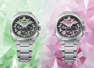 Seiko Astron GPS Solar Dual-Time Chronograph Limited Edition รุ่น HAB005J สีเขียว และ HAB006J สีชมพู