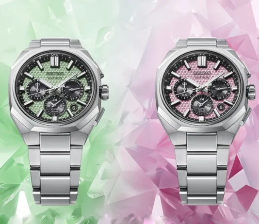 Seiko Astron GPS Solar Dual-Time Chronograph Limited Edition รุ่น HAB005J สีเขียว และ HAB006J สีชมพู