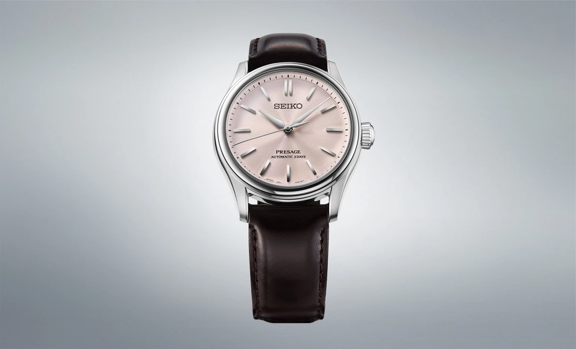 Seiko Presage HCC003J หน้าปัดสีชมพู Sakura-iro สายหนัง