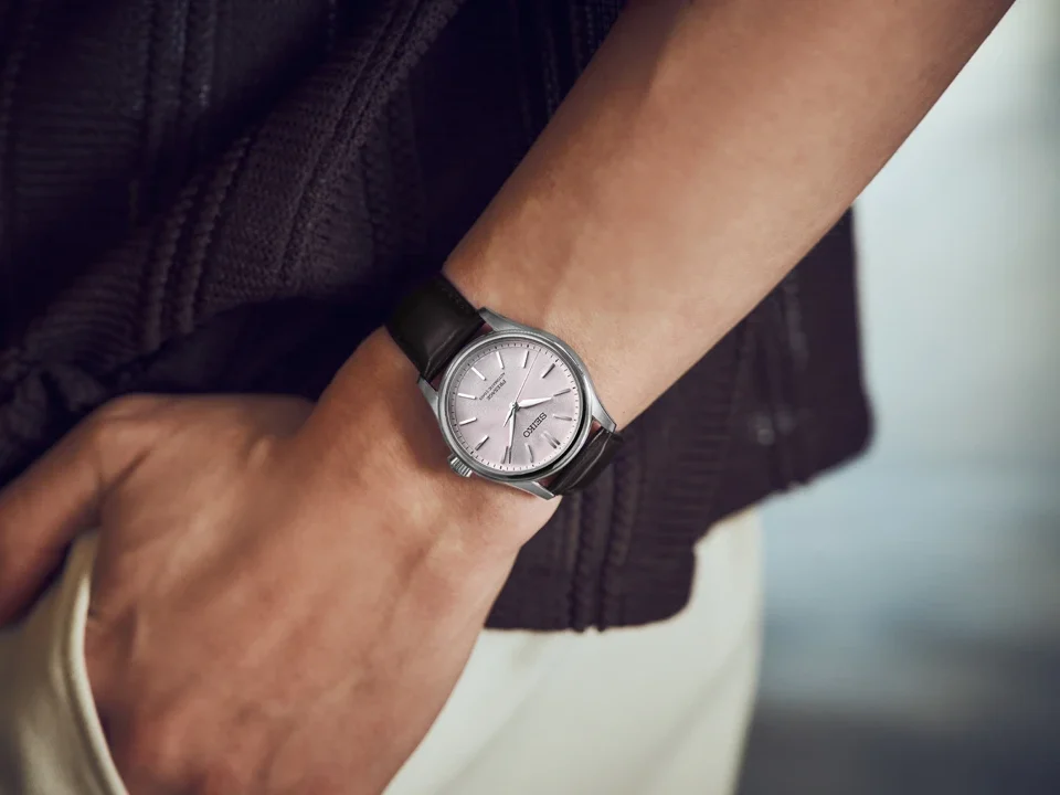 Seiko Presage HCC003J หน้าปัดสีชมพู Sakura-iro สายหนัง