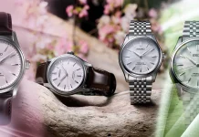 Seiko Presage Classic Series สะท้อนความงามผ้าไหม Tomioka บนหน้าปัด นาฬิกา Seiko Presage Classic Series รุ่น Limited Edition HCC008J ตัวเรือน Pink Gold หน้าปัดผ้าไหม Tomioka