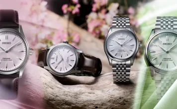 นาฬิกา Seiko Presage Classic Series รุ่น Limited Edition HCC008J ตัวเรือน Pink Gold หน้าปัดผ้าไหม Tomioka