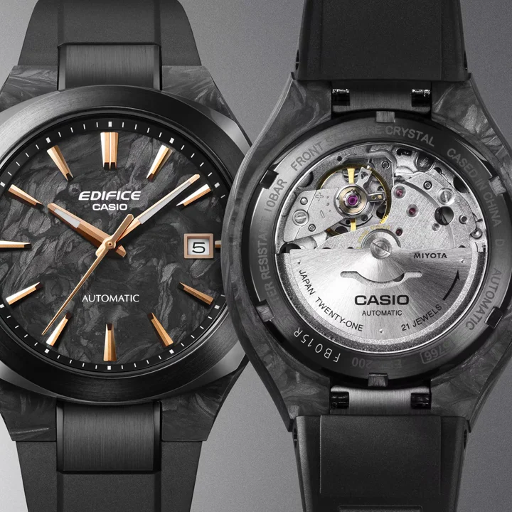 นาฬิกา Casio Edifice EFK-200 Series ตัวเรือน Forged Carbon และรุ่นสเตนเลสสตีล ดีไซน์สปอร์ตแบบ Integrated Bracelet ขับเคลื่อนด้วยกลไกอัตโนมัติ