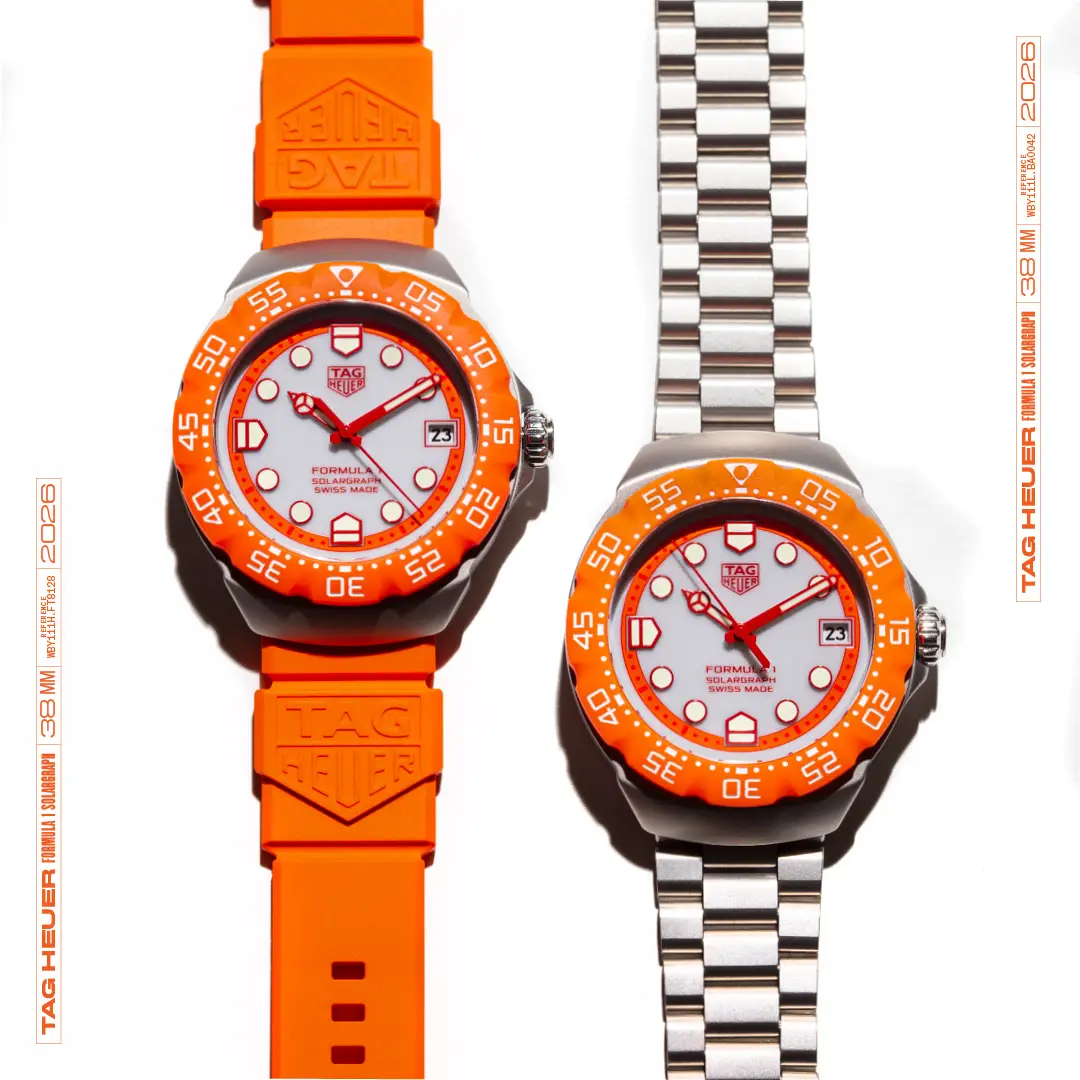 TAG Heuer Formula 1 สดใสรับงานแข่ง Dutch GP 2026 รูปภาพหน้าปกนาฬิกา TAG Heuer Formula 1 สีส้ม รุ่นลิมิเต็ดเอดิชั่น Dutch GP 2026 กลไก Solargraph พลังงานแสงอาทิตย์
