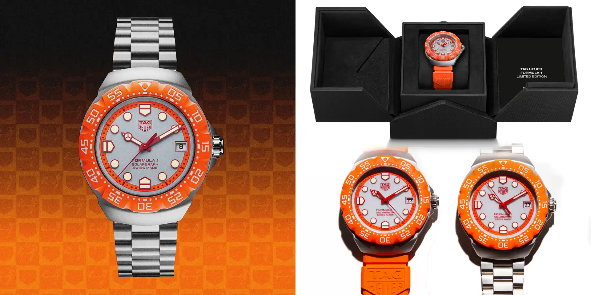 รูปภาพหน้าปกนาฬิกา TAG Heuer Formula 1 สีส้ม รุ่นลิมิเต็ดเอดิชั่น Dutch GP 2026 กลไก Solargraph พลังงานแสงอาทิตย์