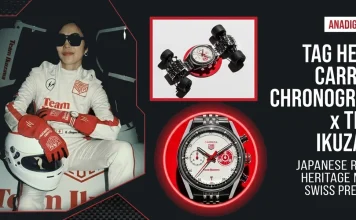 นาฬิกา TAG Heuer Carrera Chronograph x Team Ikuzawa รุ่นที่ 2 ตัวเรือน 39 มม. หน้าปัดสีขาวตกแต่งรายละเอียดสีแดง